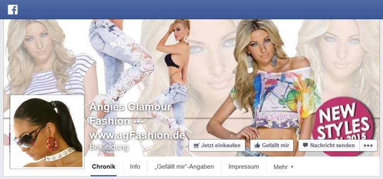 Facebook von Angies Glamour Fashion 