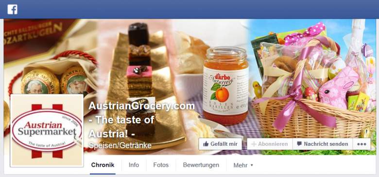 Facebook von Austrian Supermarket 