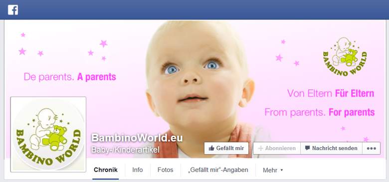 Bambino World bei Facebook
