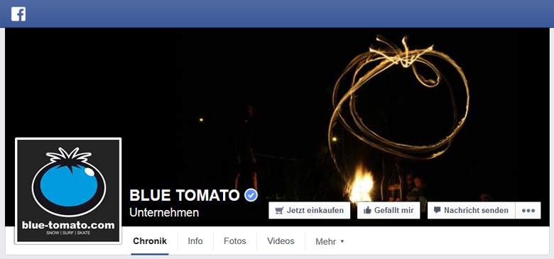 Blue Tomato bei Facebook