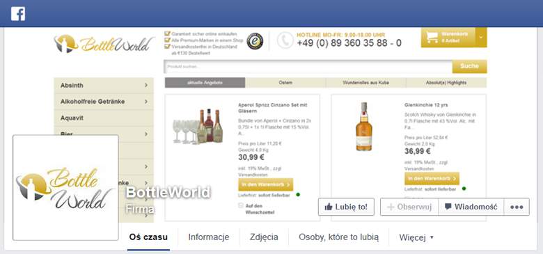 BottleWorld bei Facebook