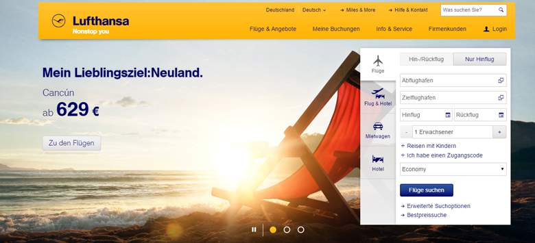 Lufthansa Homepage