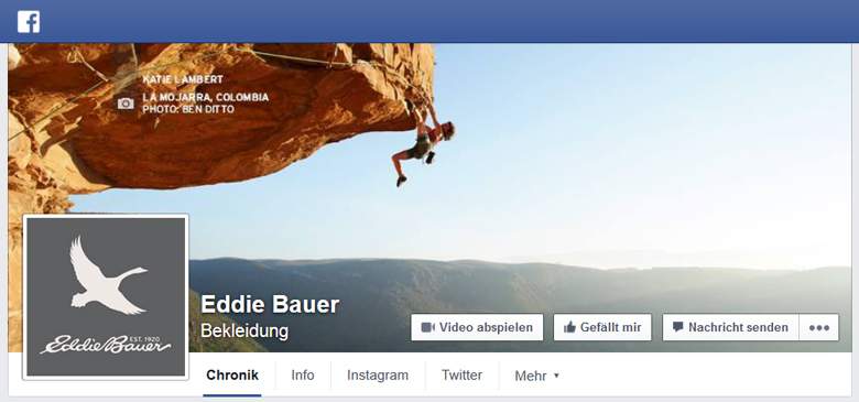 Eddie Bauer bei Facebook