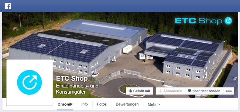 ETC Shop bei Facebook