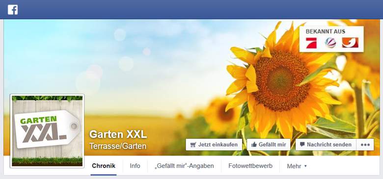 GartenXXL bei Facebook
