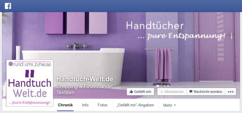 Handtuch Welt bei Facebook