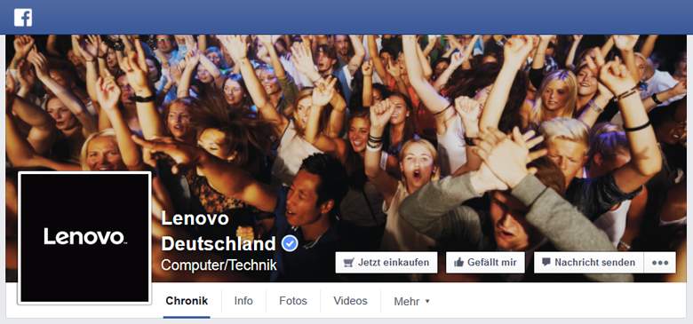 Lenovo bei Facebook 