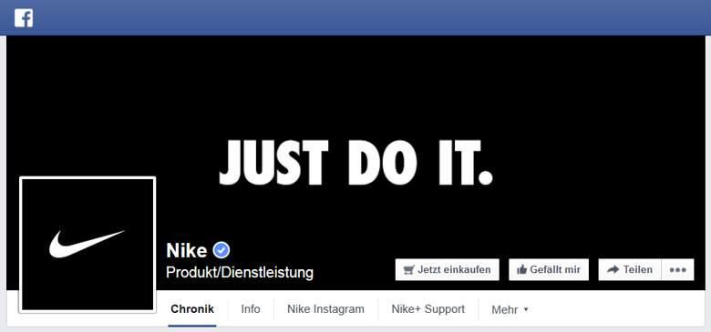 Nike bei Facebook