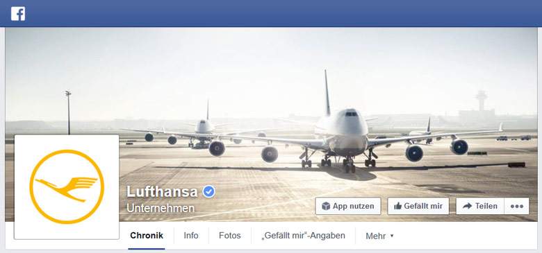 Facebook von Lufthansa